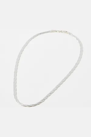 Oliver Bonas Serena Fine Plaited Snake Chain Necklace