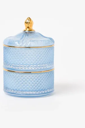Oliver Bonas Ola Glass Stacking Storage Pot