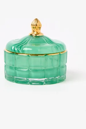 Oliver Bonas Ola & Gold Glass Storage Pot