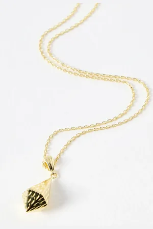 Oliver Bonas Fae Facet Form Plated Pendant Necklace