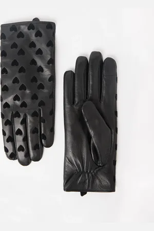 Oliver Bonas Heart Leather Gloves, size Medium/Large
