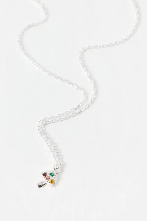 Oliver Bonas Mia Mushroom Charm Silver Necklace