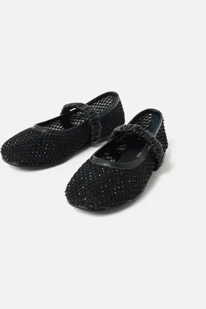 Oliver Bonas Sparkle Mesh Ballet Flats, size UK 4