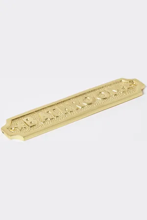 Oliver Bonas Brass Bathroom Sign