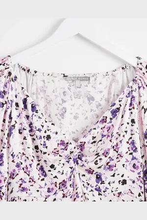 Oliver Bonas Ditsy Floral Lilac Top, size 8