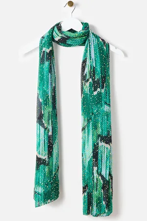 Oliver Bonas Shimmer Pleated Lightweight Scarf