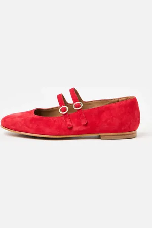 Oliver Bonas Suede Double Buckle Mary Janes, size UK 3