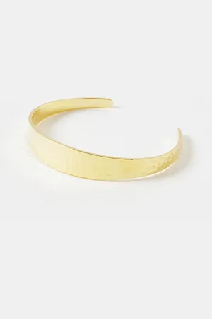 Oliver Bonas Dalmara Hammered Plated Bangle