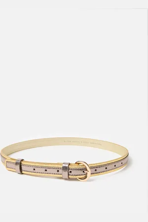 Oliver Bonas Pewter Metallic Jeans Belt, size Large
