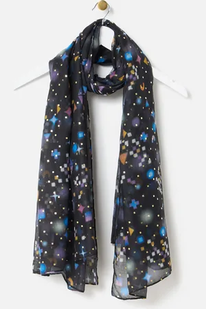 Oliver Bonas Galactic Gold Foil Lightweight Scarf