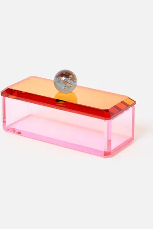 Oliver Bonas & Orange Glass Rectangular Pot