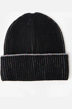 Oliver Bonas Rainbow Sparkle Knitted Beanie Hat