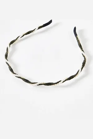 Oliver Bonas Otto & Faux Pearl Twisted Thin Headband