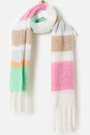 Oliver Bonas Pastel Heavyweight Striped Scarf
