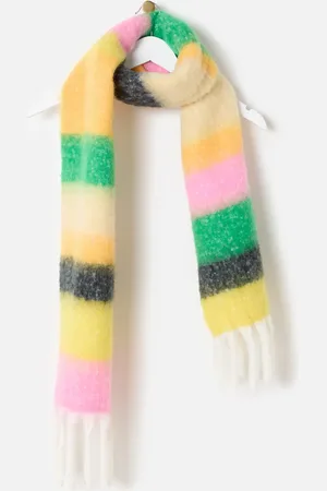 Oliver Bonas Colour Block Speckled Heavyweight Striped Scarf