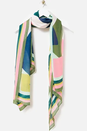 Oliver Bonas Abstract Geometric Print Lightweight Scarf