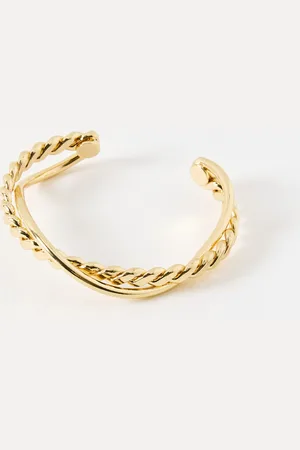 Oliver Bonas Jessie Twisted Cross Over Tone Bangle