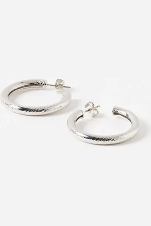 Oliver Bonas Ziada Textured Toned Small Hoop Earrings
