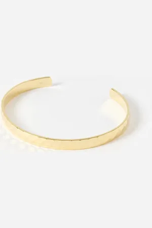 Oliver Bonas Mellina Faceted Diamond Plated Cuff Bangle