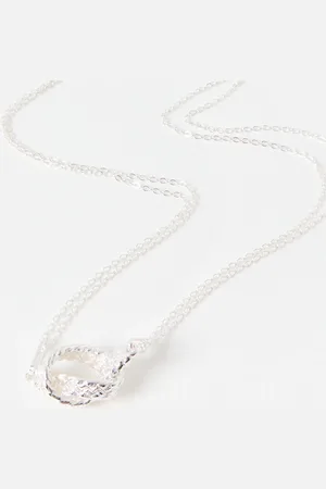Oliver Bonas Suzie Tone Twisted Rope Pendant Necklace