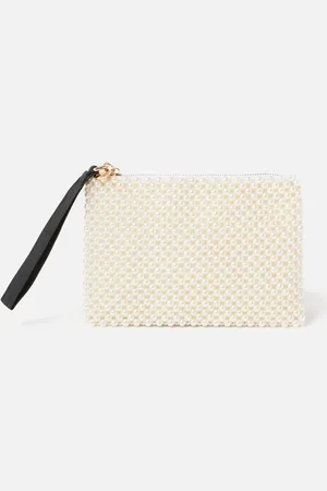 Oliver Bonas Henley Faux Pearl Beaded Zipped Pouch