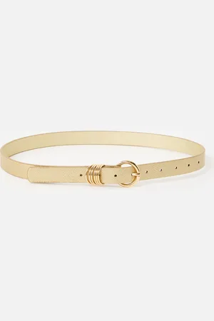 Oliver Bonas Metallic Faux Croc Jeans Belt, size Small