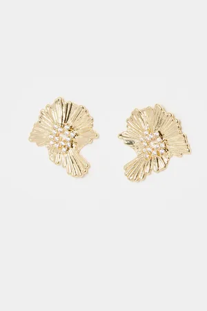 Oliver Bonas Ariella Organic Shape Tone Statement Earrings