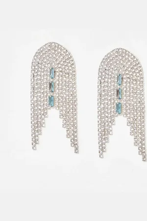 Oliver Bonas Giselle Tiered Tone Tassel Earrings