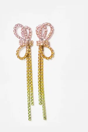 Oliver Bonas Donna Ombre Stone Statement Bow Earrings