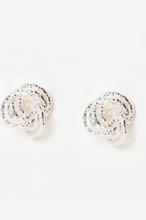 Oliver Bonas Bianca Twisted Knot Tone Statement Earrings