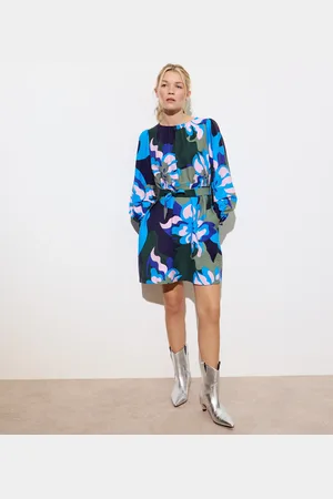 Oliver Bonas Floral Tie Waist Mini Dress, size 12