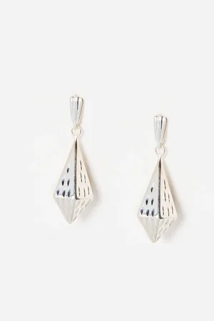 Oliver Bonas Fae Facet Form Double Drop Earrings