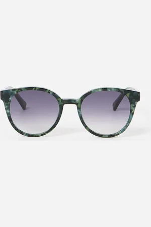 Oliver Bonas Preppy Faux Tortoiseshell Round Acetate Sunglasses