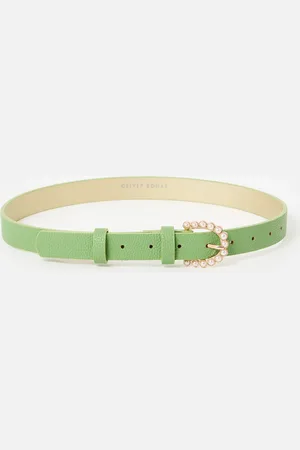 Oliver Bonas Faux Pearl Buckle Jeans Belt, size Small