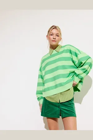 Oliver Bonas Striped Washed Sweatshirt, size 12