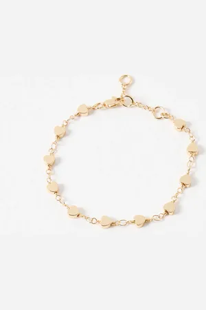 Oliver Bonas Taurus Tone Chain Heart Bracelet