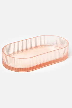Oliver Bonas Fluted Glass Storage Tray