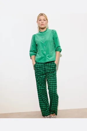 Oliver Bonas Checked Wide Leg Trousers, size 18