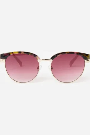Oliver Bonas Faux Tortoiseshell Round Sunglasses