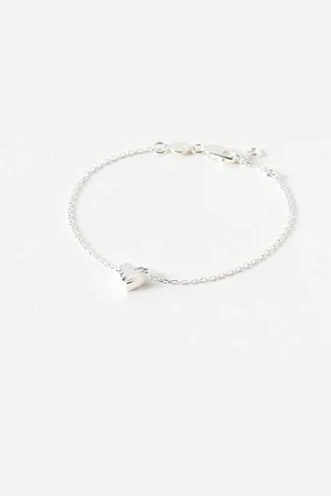 Oliver Bonas Veda Wavy Lines Sterling Heart Bracelet