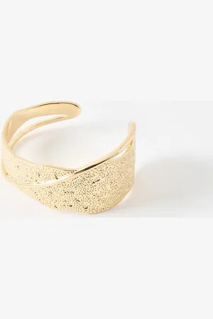 Oliver Bonas Vera Wide Cross Over Tone Cuff Bangle
