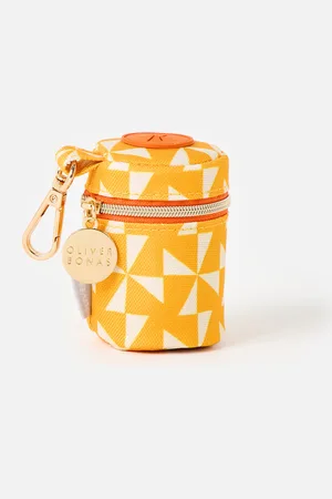 Oliver Bonas Yellow Geometric Poop Bag Holder