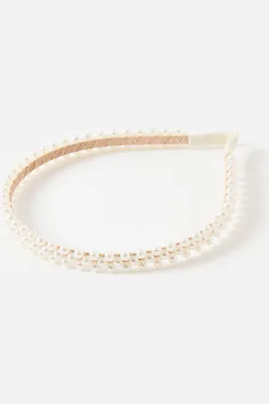 Oliver Bonas Ava Faux Pearl Thin Headband