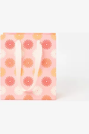 Oliver Bonas Pink & Orange Suns Gift Bag Medium