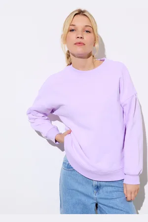 Oliver Bonas Lilac Washed Longline Sweatshirt, size 8