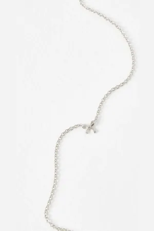 Oliver Bonas Paloma Sterling Mini Bow Necklace
