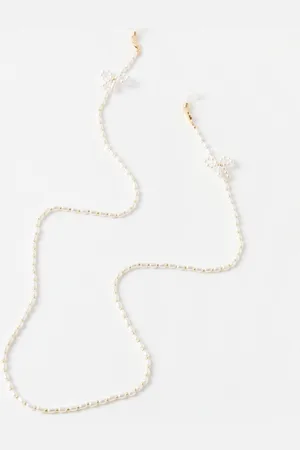 Oliver Bonas Aurora Faux Pearl Bow Glasses Chain