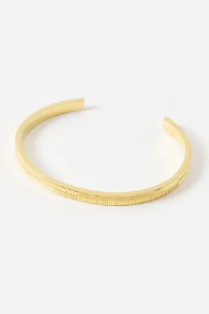 Oliver Bonas Gia Geometric Plated Cuff Bangle