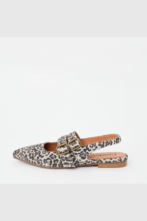 Esska Hope Animal Print Pointed Slingbacks, size UK 8
