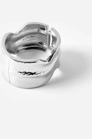Oliver Bonas Marta Hammered Wave Tone Cuff Bangle